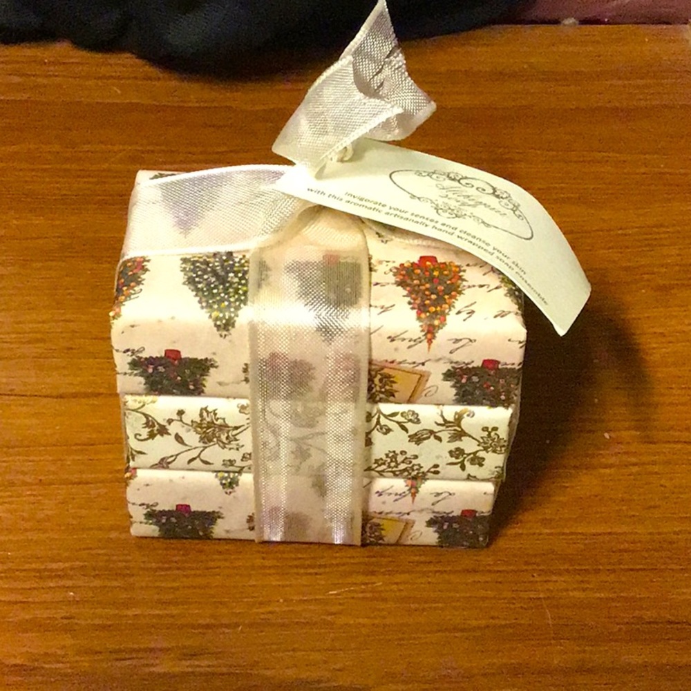 Three scented bar soaps